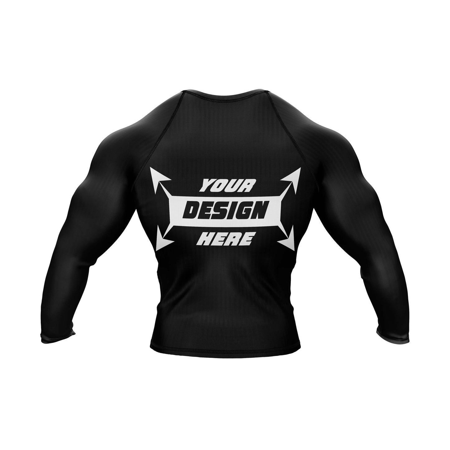 Customize Rash Guard Black Long Sleeve