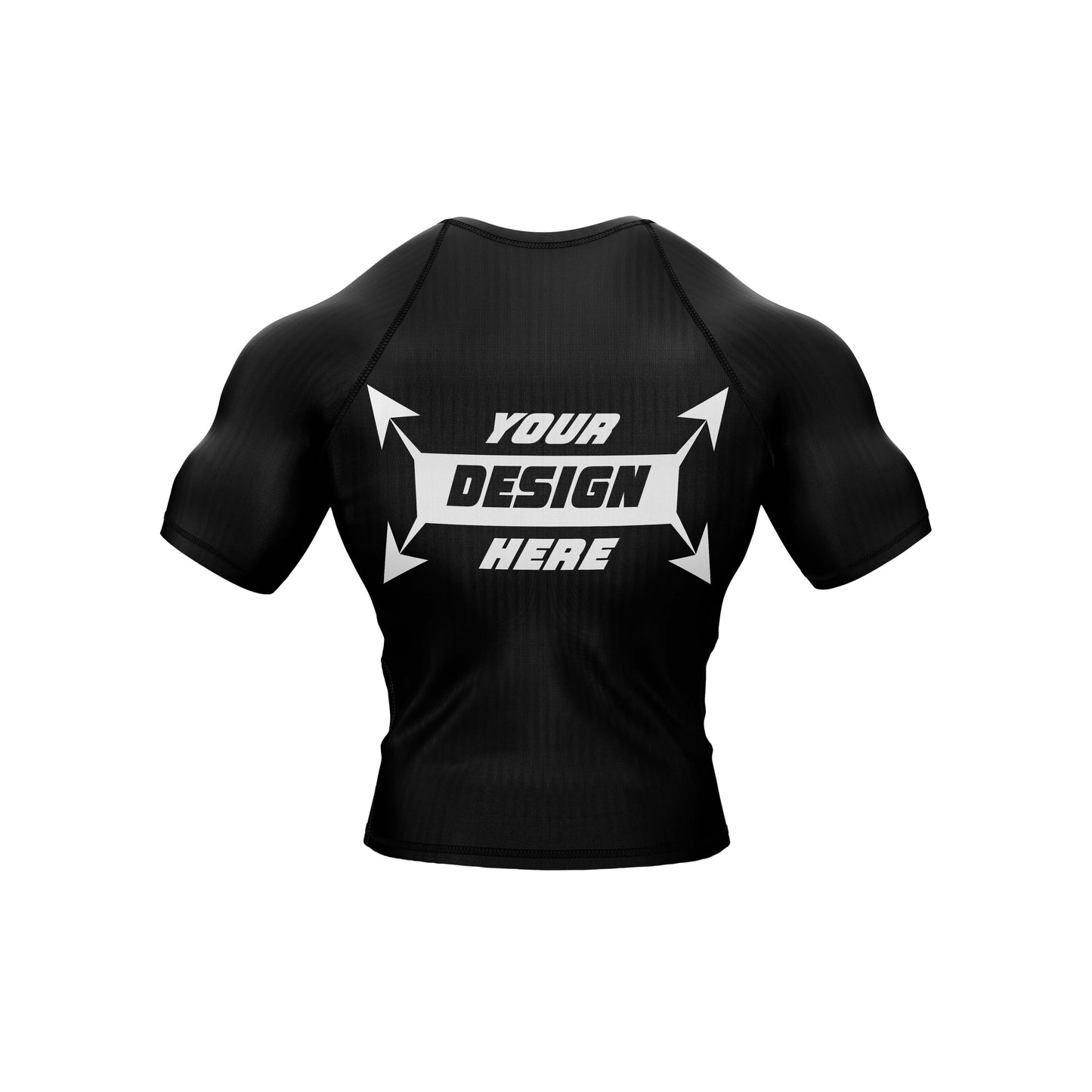 Customize Rash Guard Black Half Sleeve