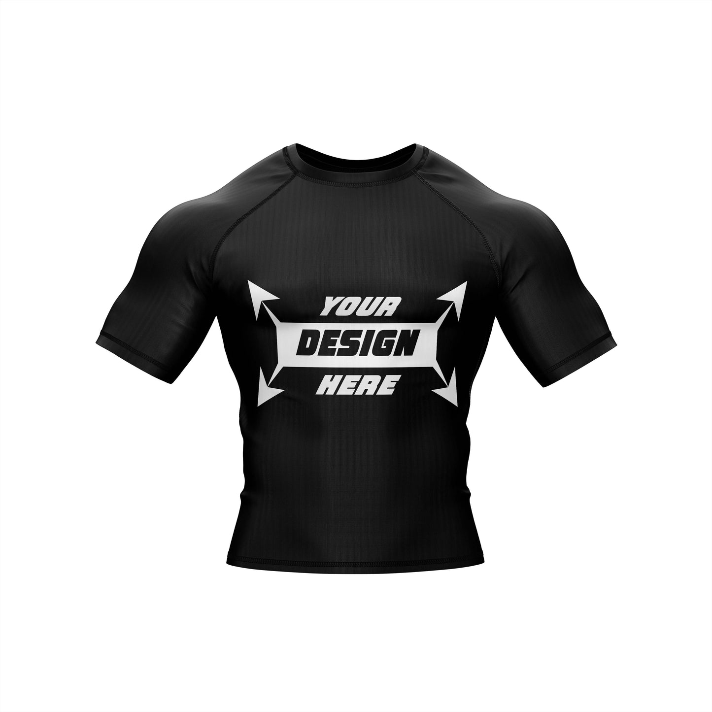 Customize Rash Guard Black Half Sleeve