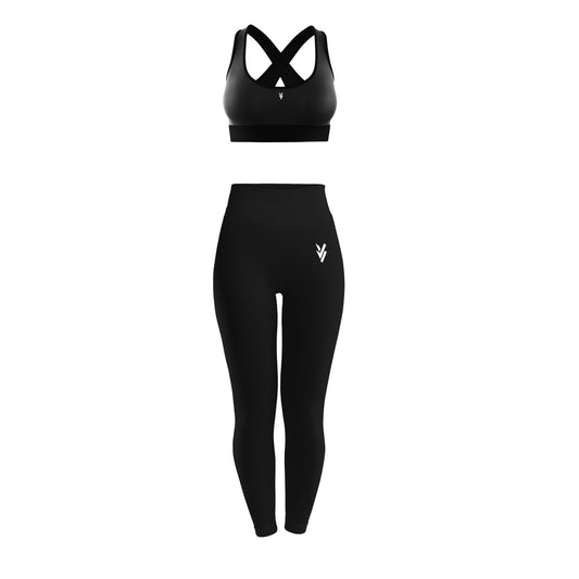Vigor Vibe Sports Legging & Bra Set Black