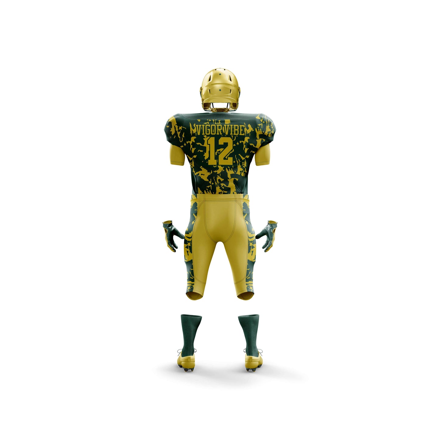 Vigor Vibe Green & Yellow Football Uniform | Personalized designs for your Team (Football-004)