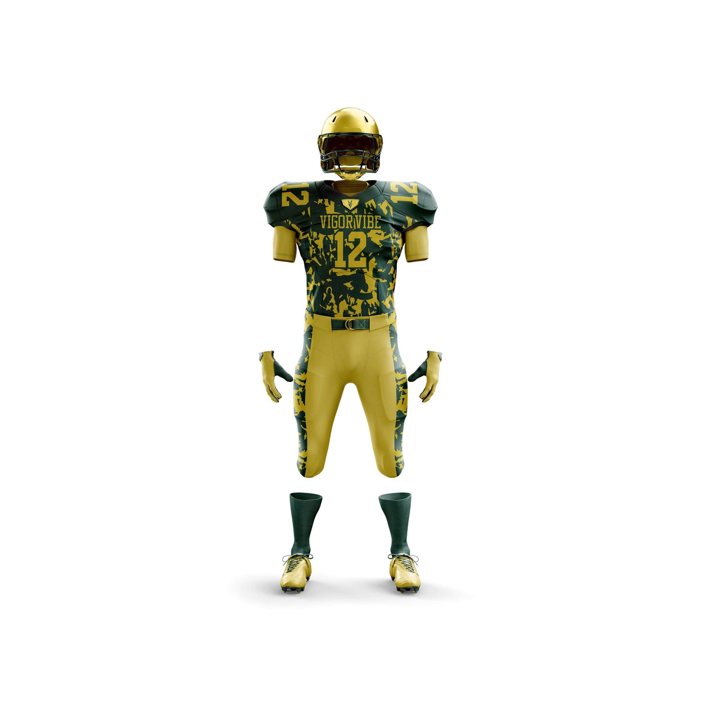 Vigor Vibe Green & Yellow Football Uniform | Personalized designs for your Team (Football-004)