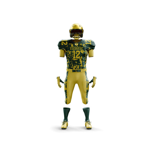 Vigor Vibe Green & Yellow Football Uniform | Personalized designs for your Team (Football-004)