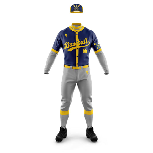 Vigor Vibe Baseball Uniforms Blue & Grey | Personalized designs for your Team (Baseball-004)