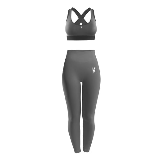 Vigor Vibe Sports Legging & Bra Set Grey