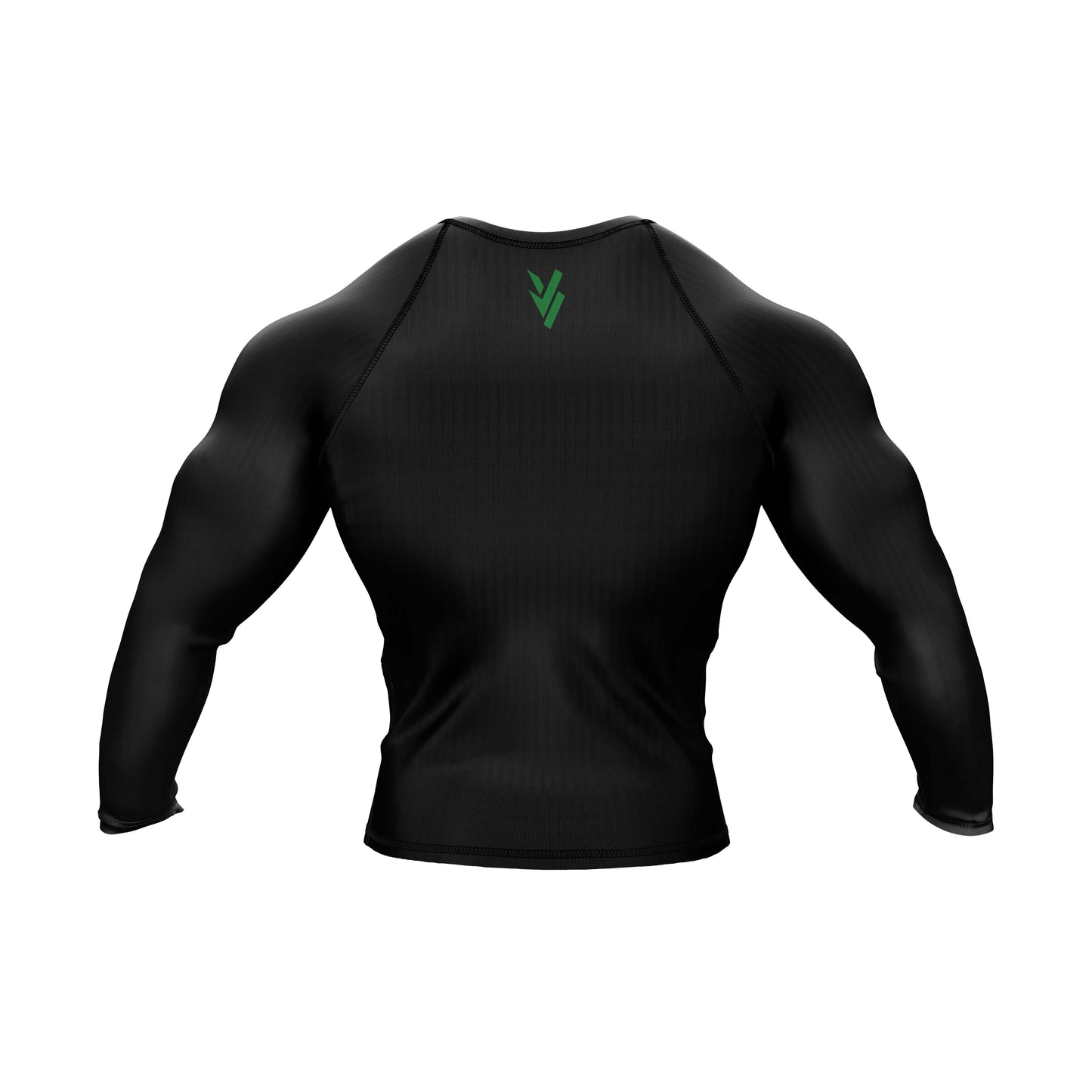 Emirates Jiu Jitsu black grappling rash guard with long sleeves and premium fit for optimal performance.
