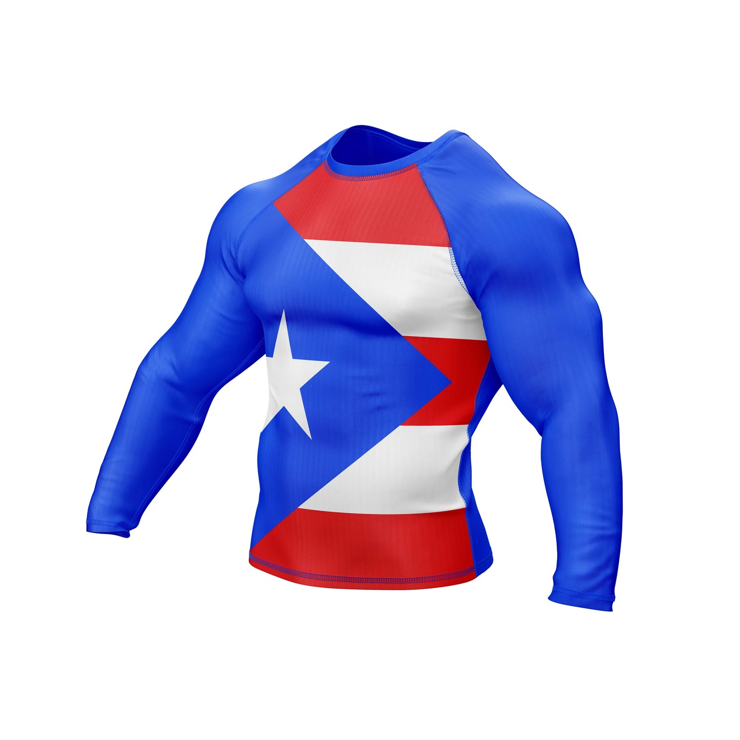 Grappling-Rashguard mit amerikanischer Jiu-Jitsu-Flagge