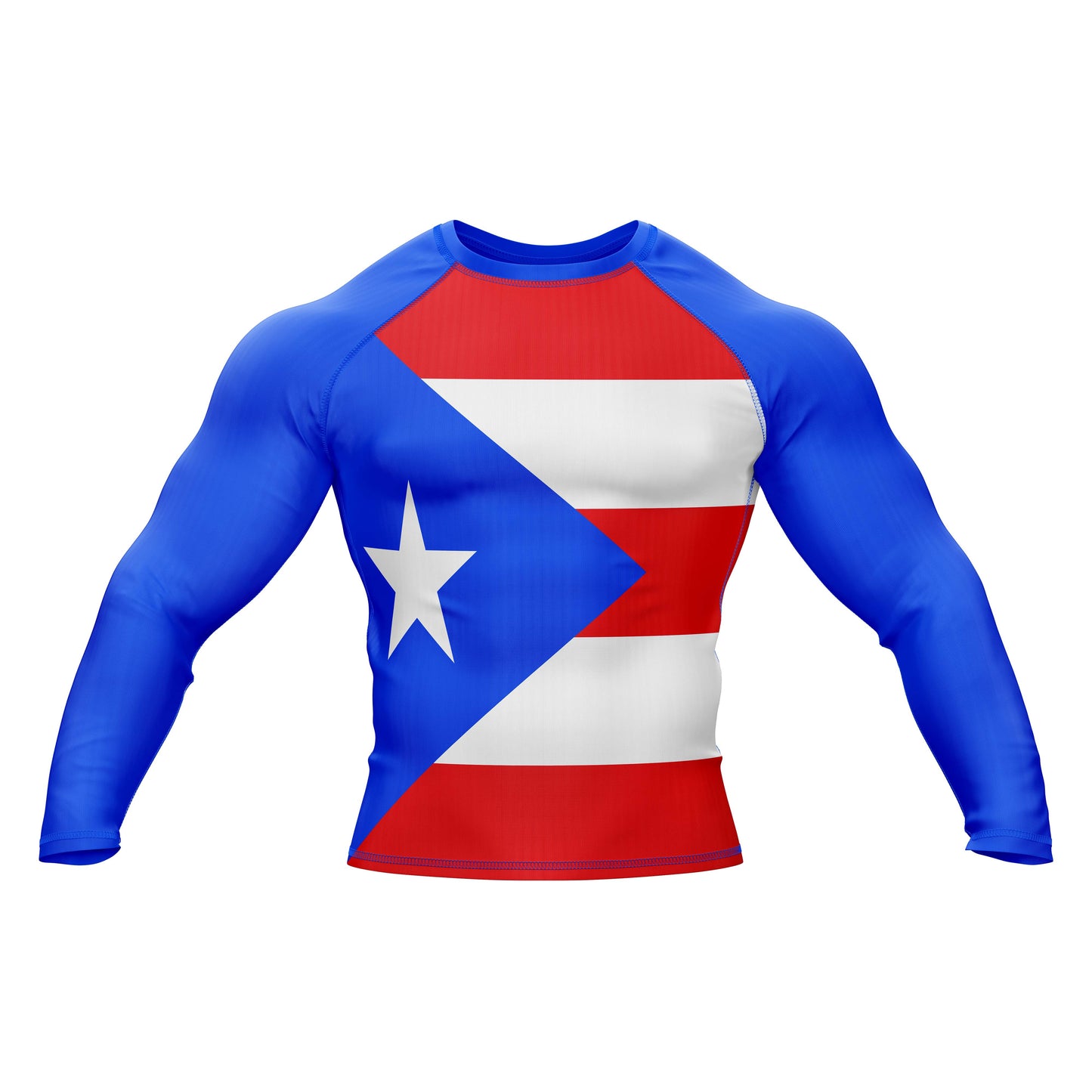 Grappling-Rashguard mit amerikanischer Jiu-Jitsu-Flagge