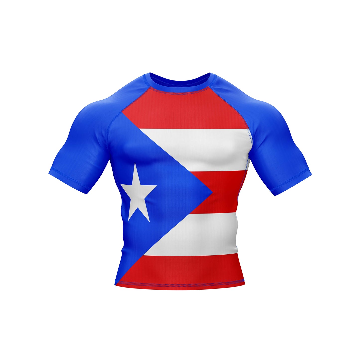 Grappling-Rashguard mit amerikanischer Jiu-Jitsu-Flagge