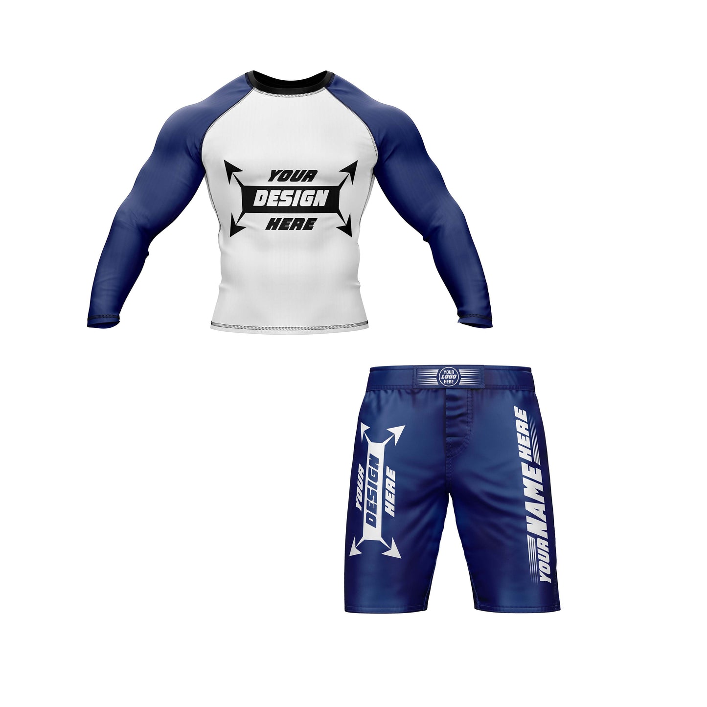 Customize Rash Guard Full Sleeve & MMA Short For Men | Martial Art, Water Sports, Gym, Cycling