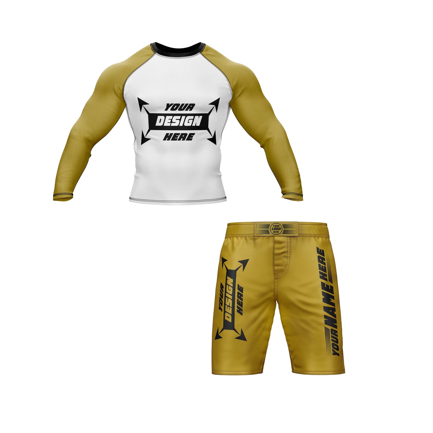 Customize Rash Guard Full Sleeve & MMA Short For Men | Martial Art, Water Sports, Gym, Cycling
