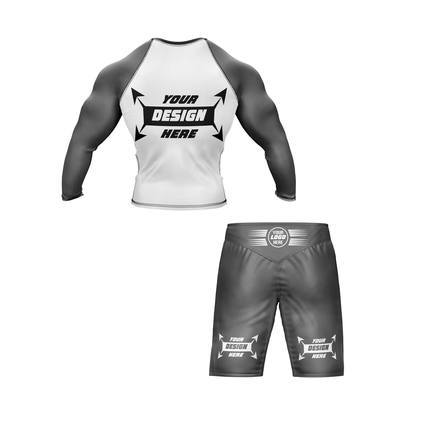 Customize Rash Guard Full Sleeve & MMA Short For Men | Martial Art, Water Sports, Gym, Cycling