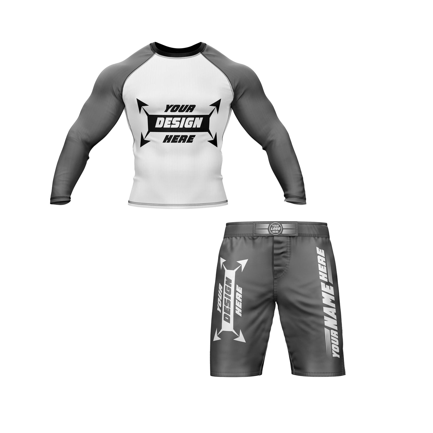 Customize Rash Guard Full Sleeve & MMA Short For Men | Martial Art, Water Sports, Gym, Cycling