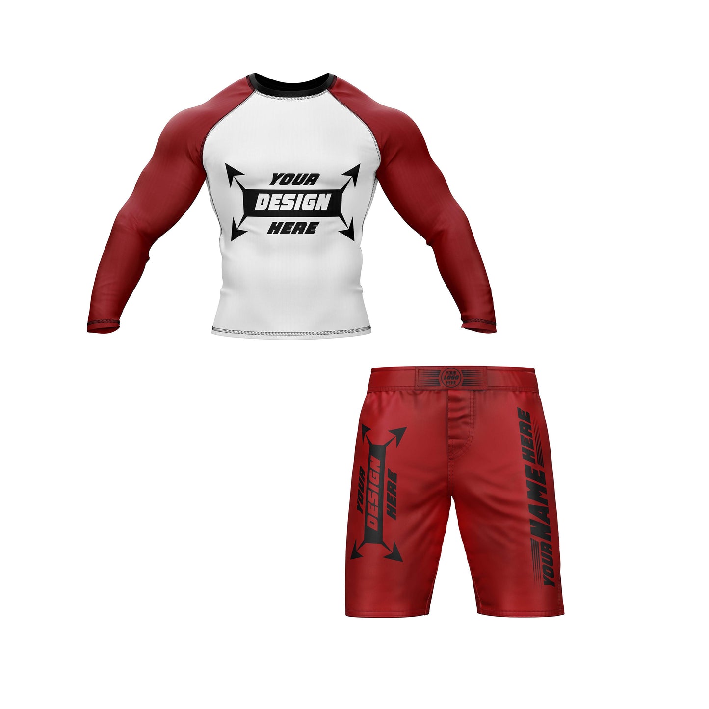Customize Rash Guard Full Sleeve & MMA Short For Men | Martial Art, Water Sports, Gym, Cycling