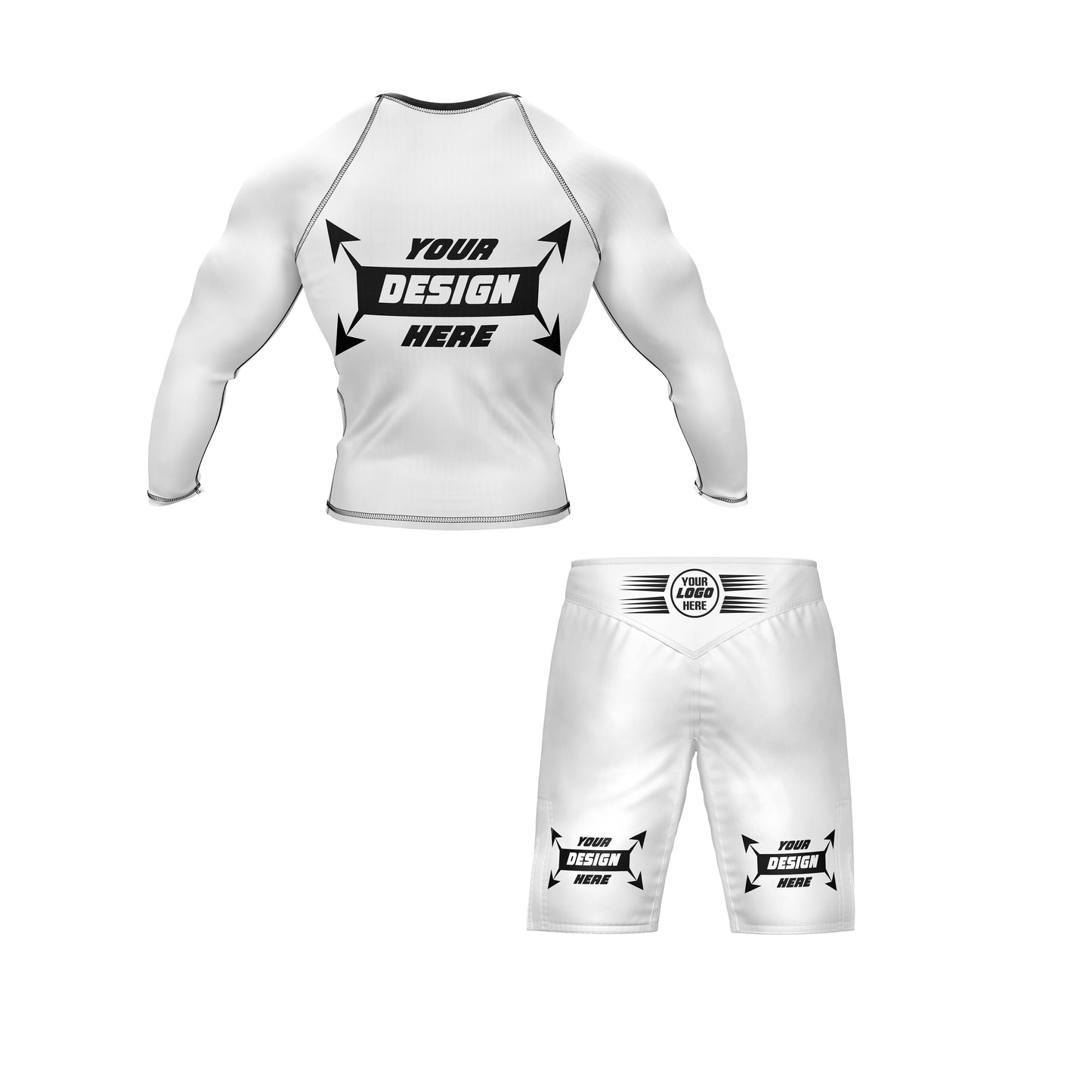 Customize Rash Guard Full Sleeve & MMA Short For Men | Martial Art, Water Sports, Gym, Cycling