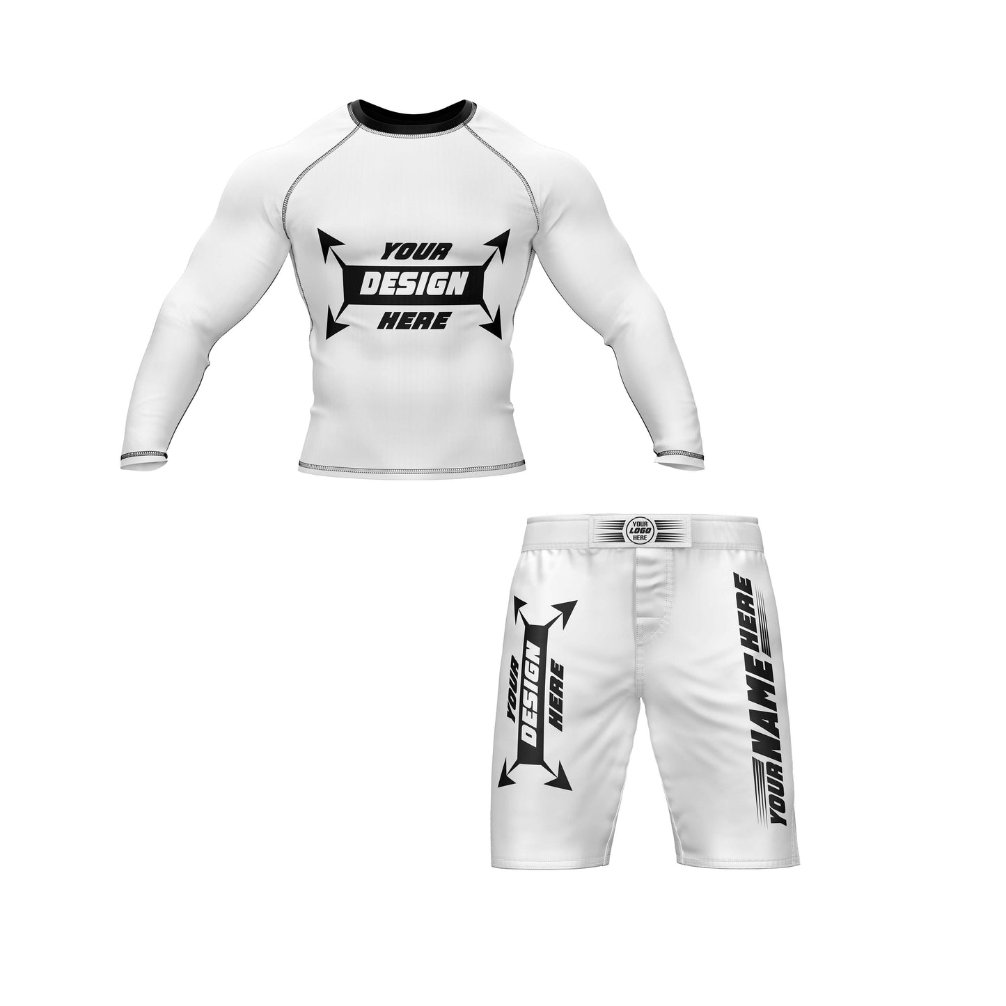 Customize Rash Guard Full Sleeve & MMA Short For Men | Martial Art, Water Sports, Gym, Cycling