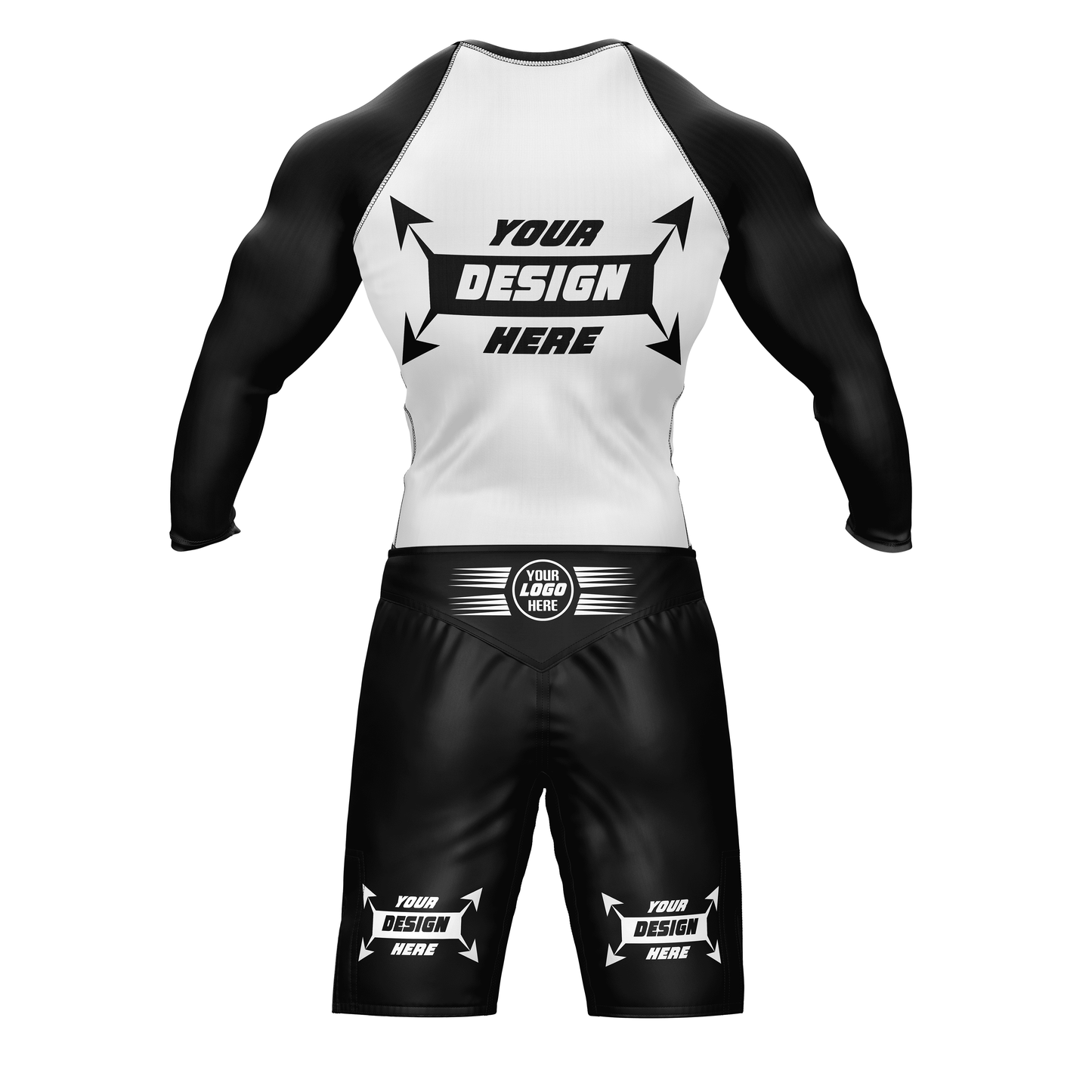 Customize Rash Guard Full Sleeve & MMA Short For Men | Martial Art, Water Sports, Gym, Cycling