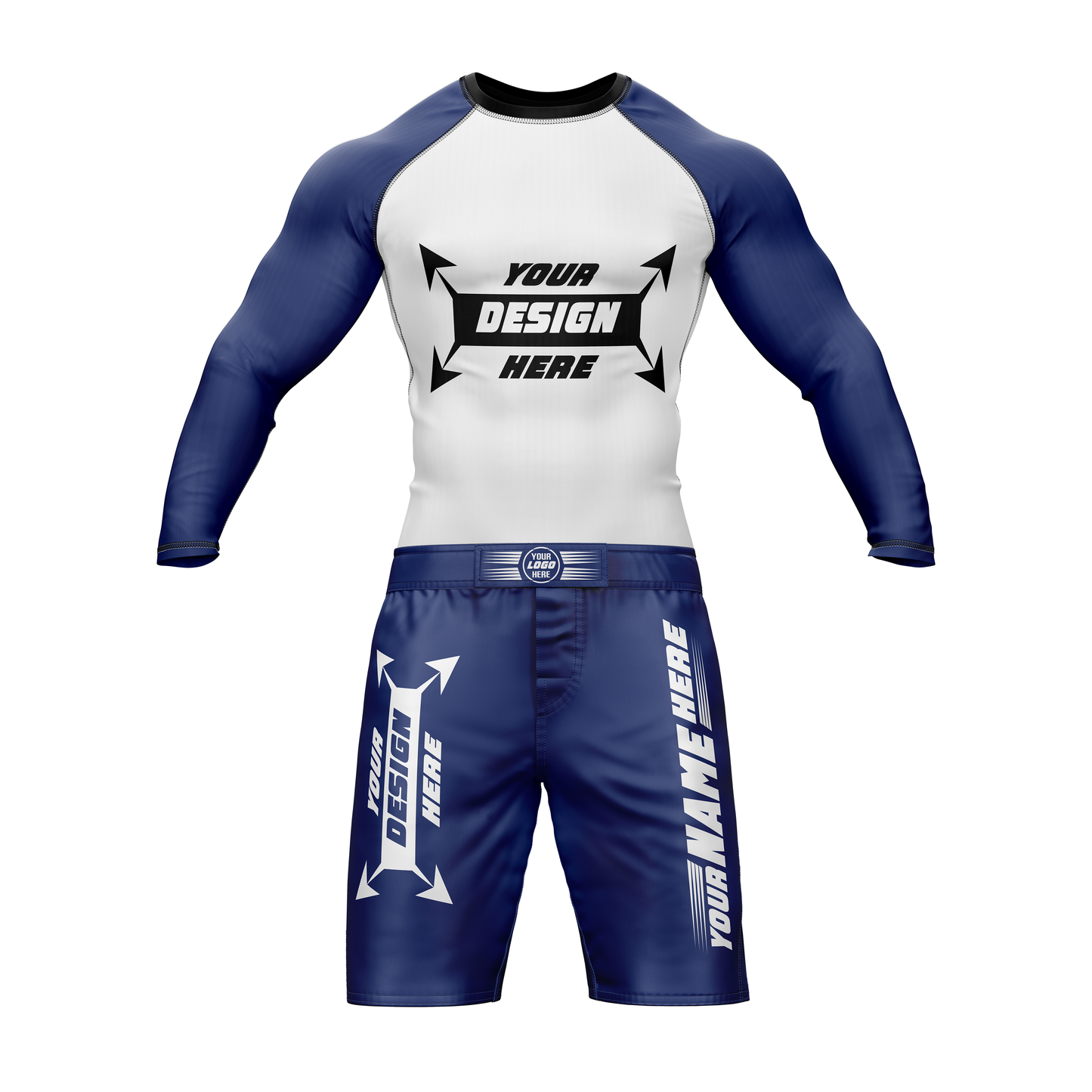 Customize Rash Guard Full Sleeve & MMA Short For Men | Martial Art, Water Sports, Gym, Cycling
