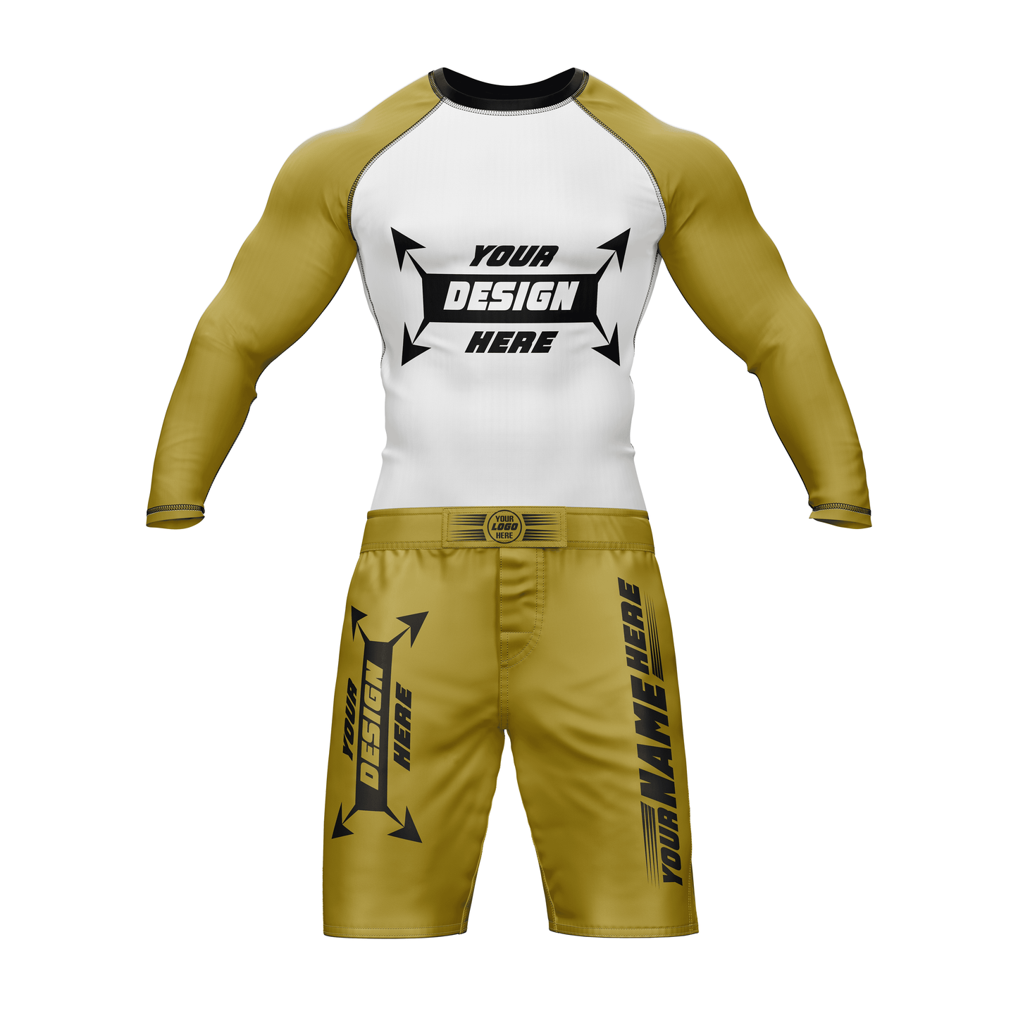 Customize Rash Guard Full Sleeve & MMA Short For Men | Martial Art, Water Sports, Gym, Cycling
