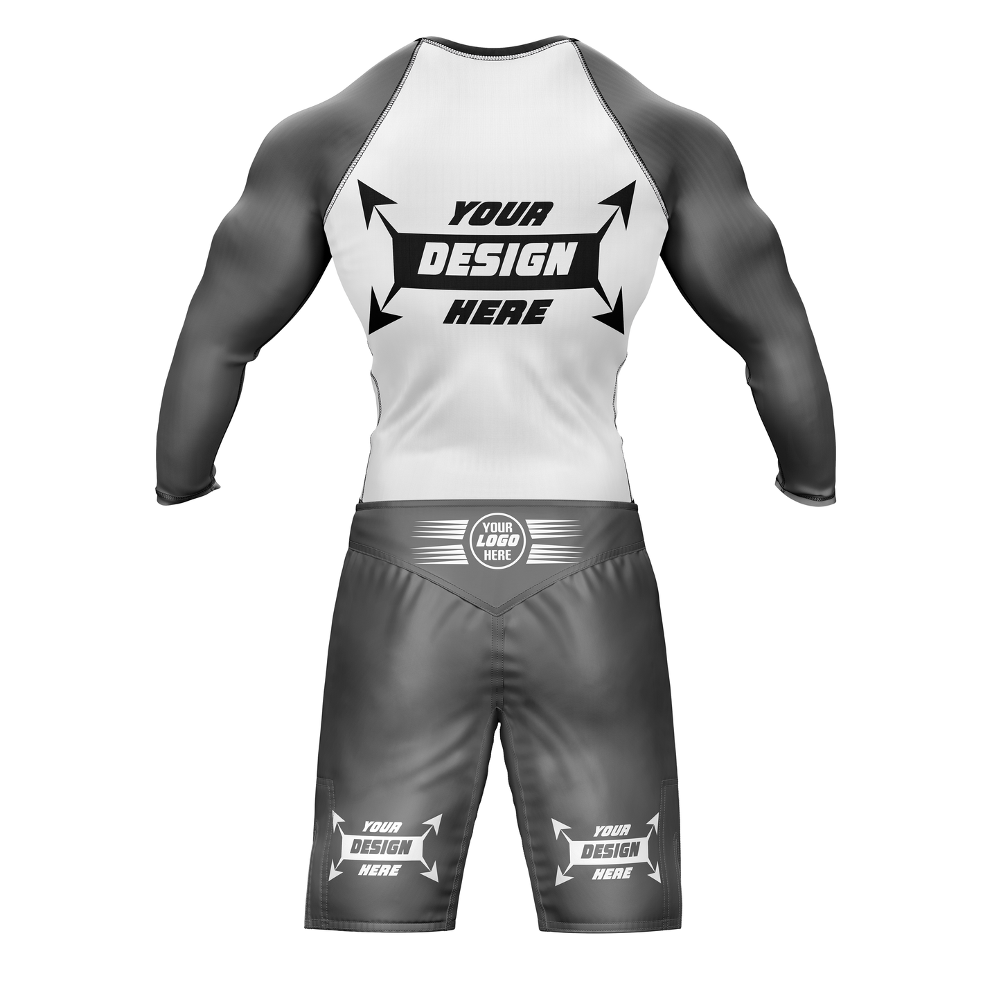 Customize Rash Guard Full Sleeve & MMA Short For Men | Martial Art, Water Sports, Gym, Cycling