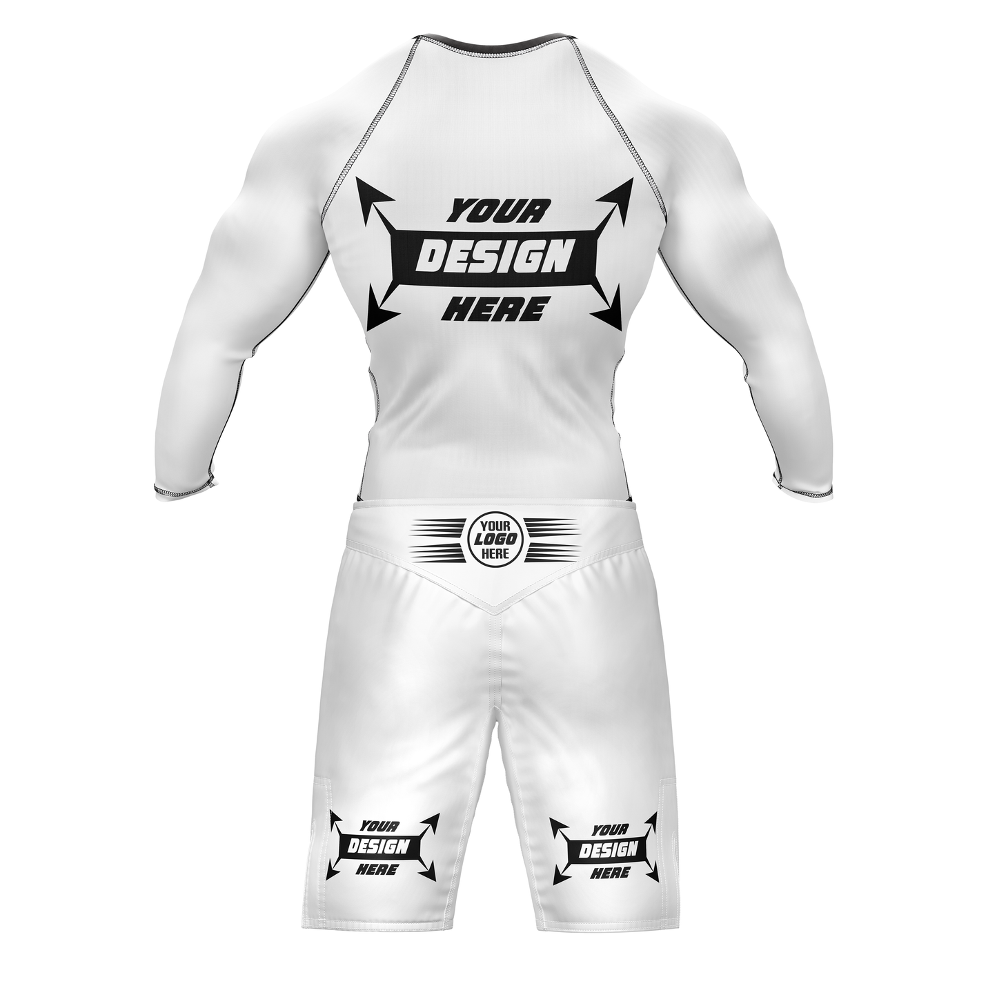 Customize Rash Guard Full Sleeve & MMA Short For Men | Martial Art, Water Sports, Gym, Cycling