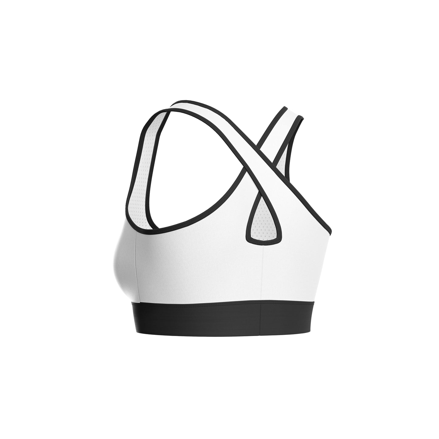 Vigor Vibe Sports Bra White With Black Strips