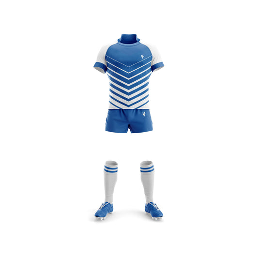 Vigor Vibe Rugby Team Uniform Blue & White Design Customize|