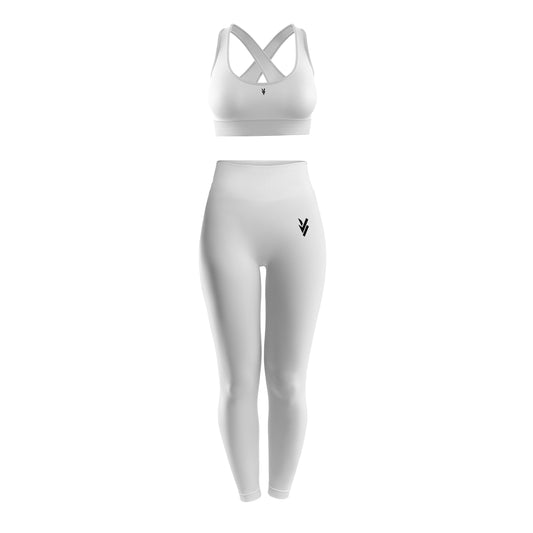 Vigor Vibe Sports Legging & Bra Set White