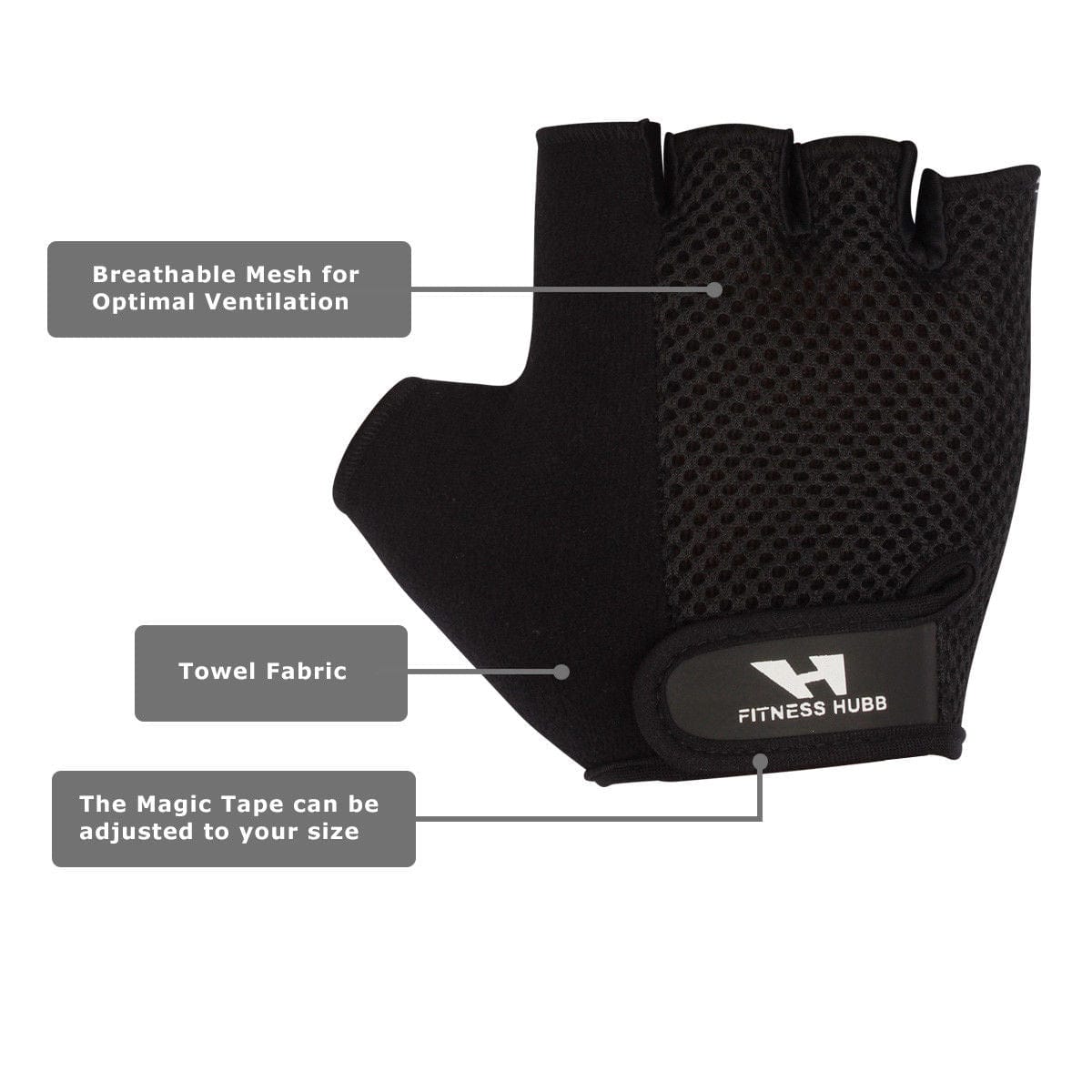Half Finger Gloves Weight Lifting & Training Specs 2