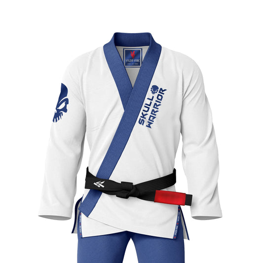 Skull Warrior Brazilian Jiu Jitsu Gi Blue & White