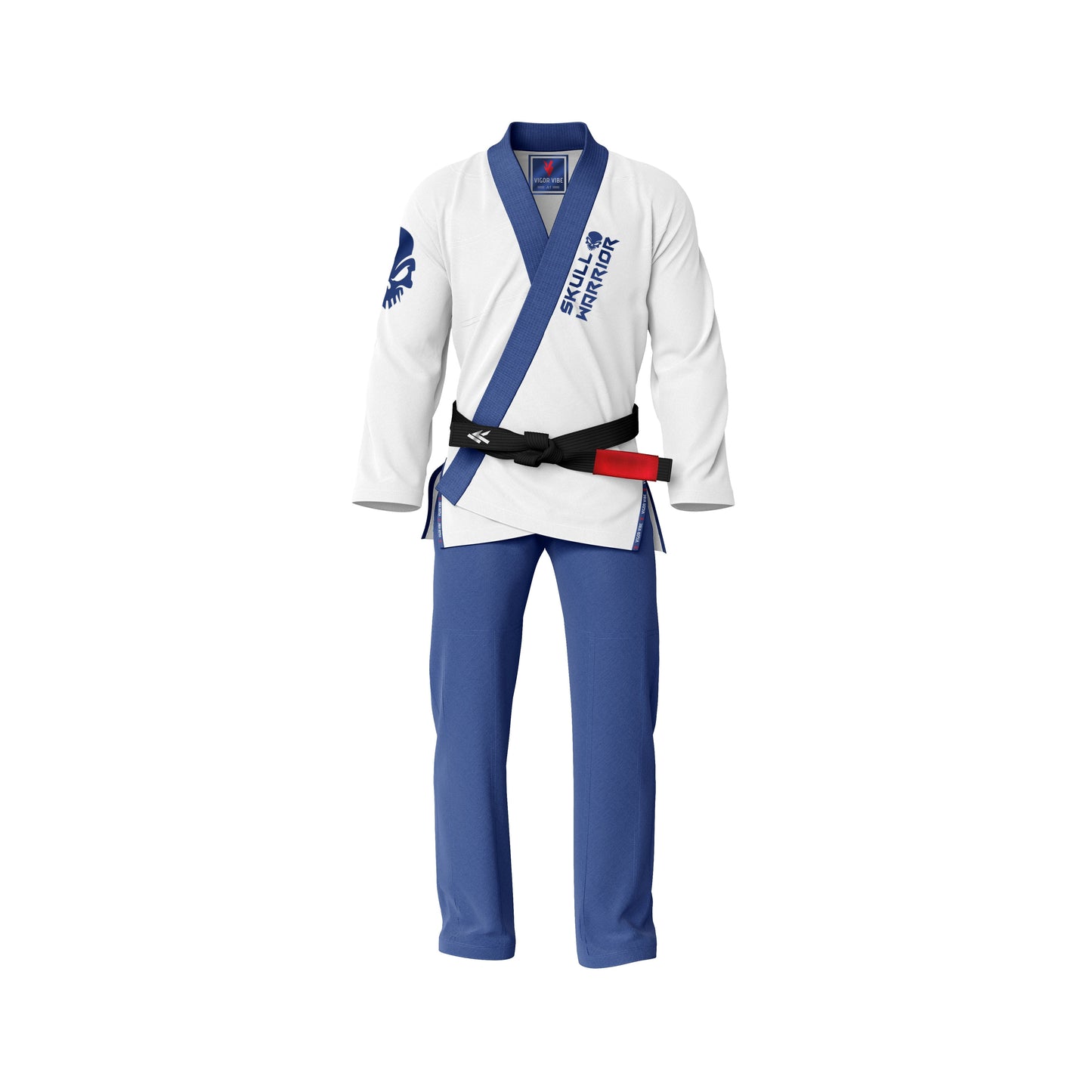 Skull Warrior Brazilian Jiu Jitsu Gi Blue & White