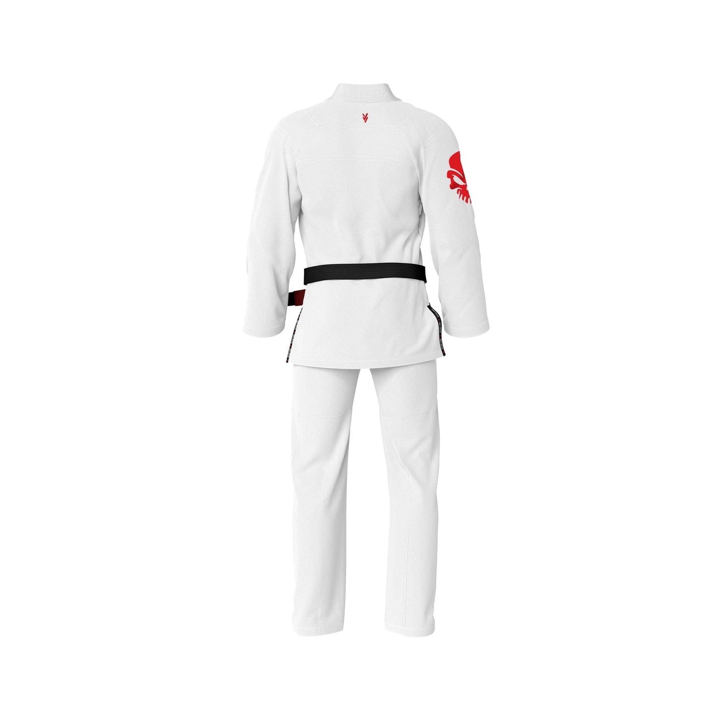 Basic Brazilian Jiu Jitsu Gi with Red Patches - Skull Warrior