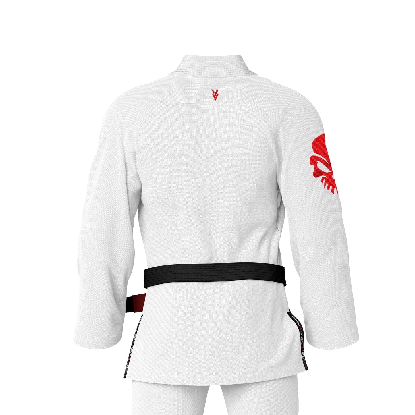 Basic Brazilian Jiu Jitsu Gi with Red Patches - Skull Warrior