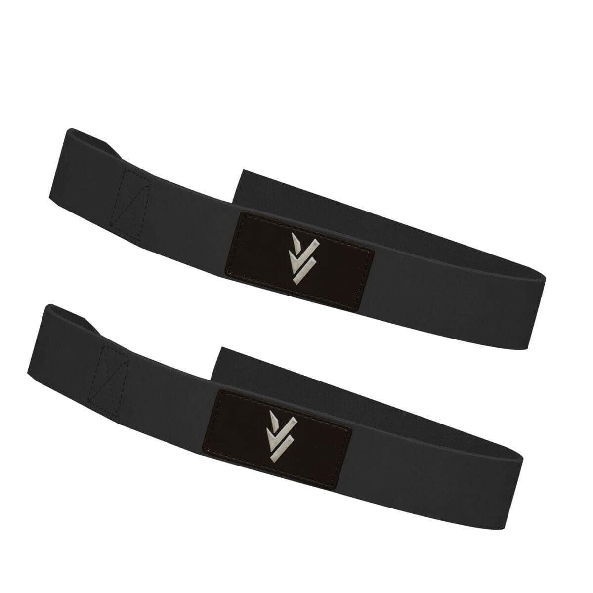 Weight Lifting Leather Wrist Straps Black Pair For Work out Gym & Training