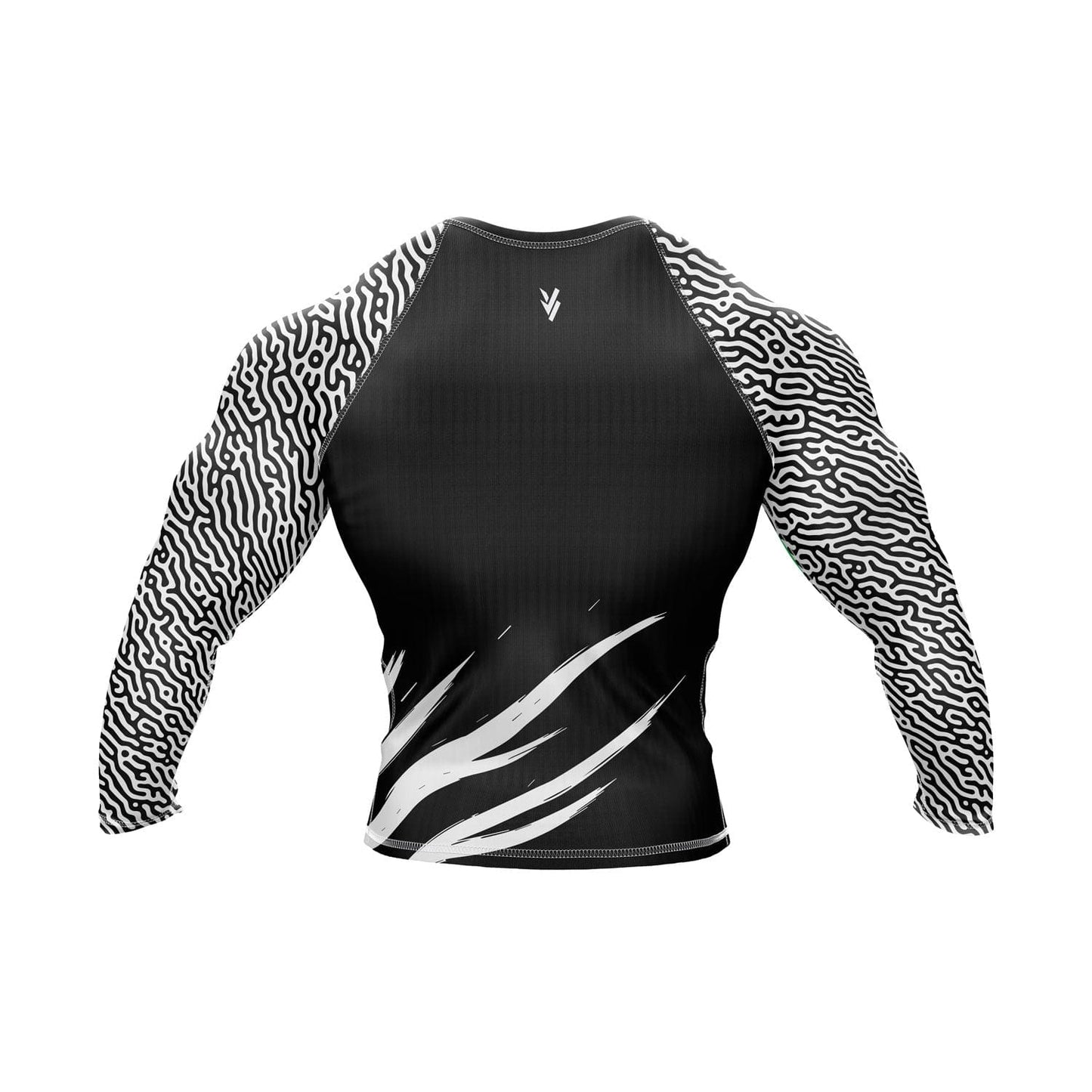Jaguar Warrior Black and White Premium BJJ Rash Guard For Men