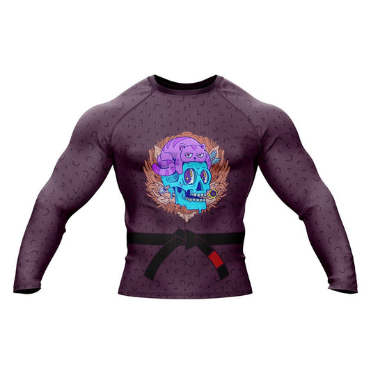 Scary Clown Skull BJJ Rash Guard For Men and Women