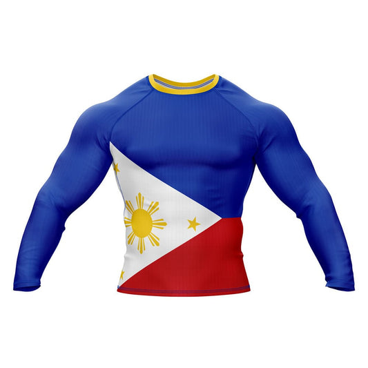 Philippines Jiu Jitsu Flag Grappling Rash Guard