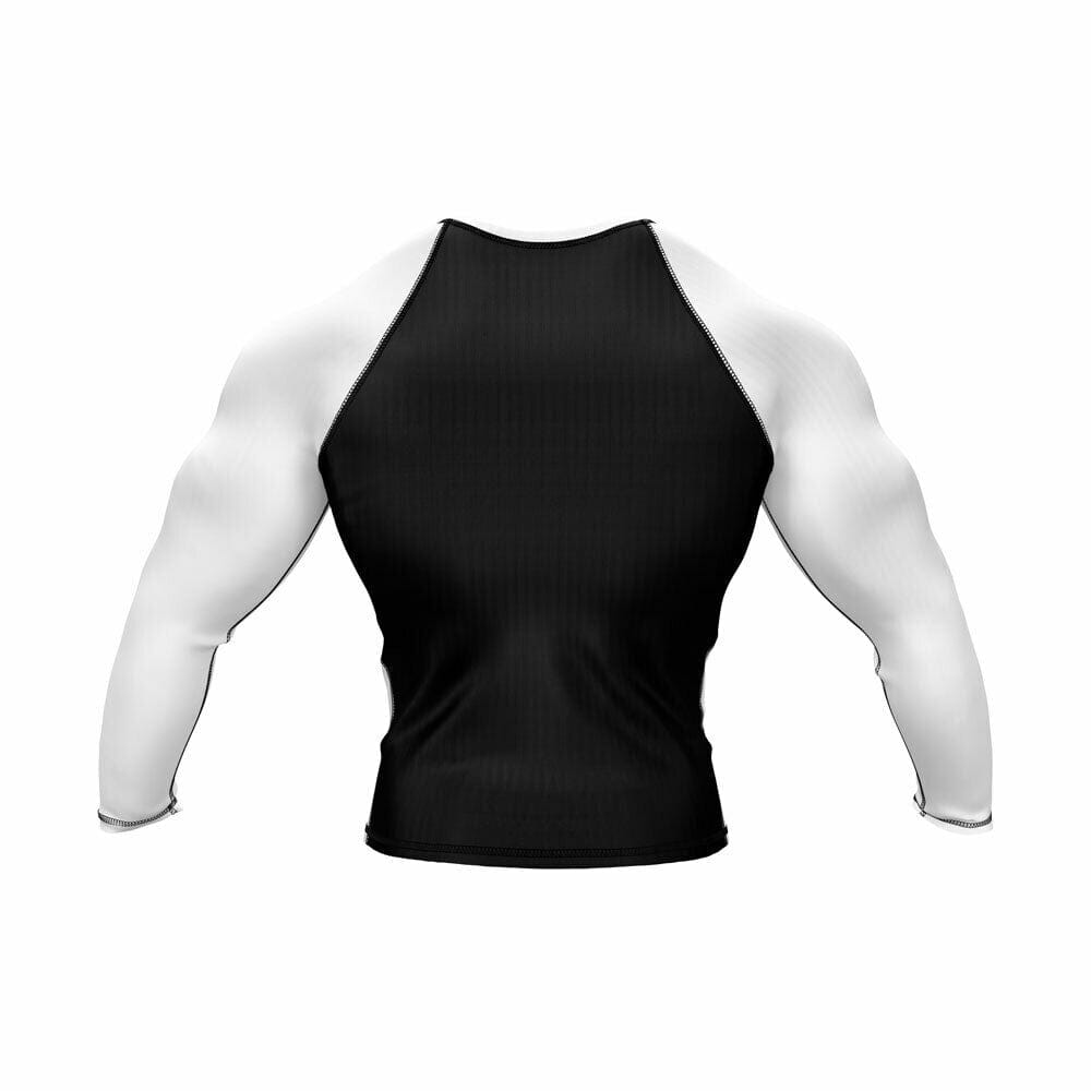 Long Sleeve Rash Guard Black and White For Mens | Long Sleeve Rash Vest UK