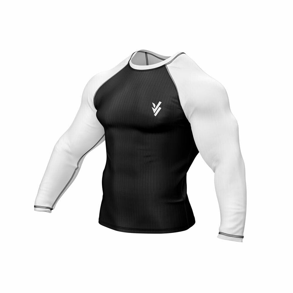 Long Sleeve Rash Guard Black and White For Mens | Long Sleeve Rash Vest UK