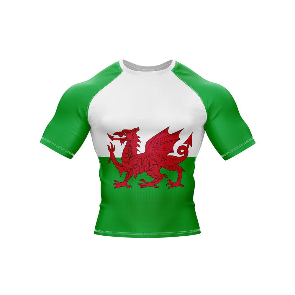 Wales Jiu Jitsu Flag Grappling Rash Guard