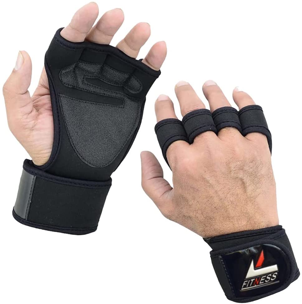 Buy Gym Gloves with Wrist Support Long Strap for Training Men & Women –  Vigor Vibe