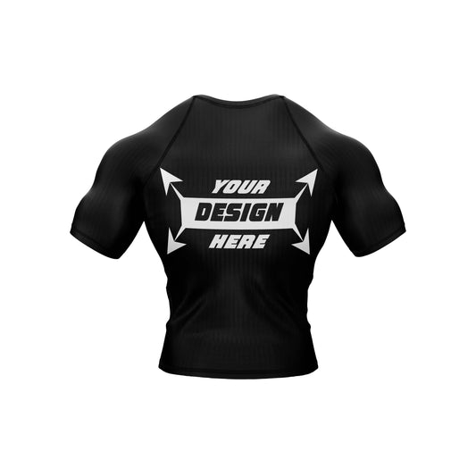 Customize Rash Guard Black Half Sleeve