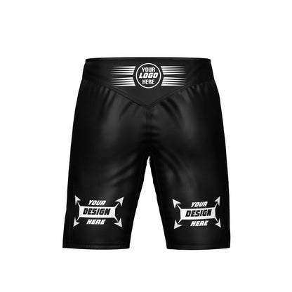 Customised MMA Shorts by Vigor Vibe - Any design - Any LOGO Black