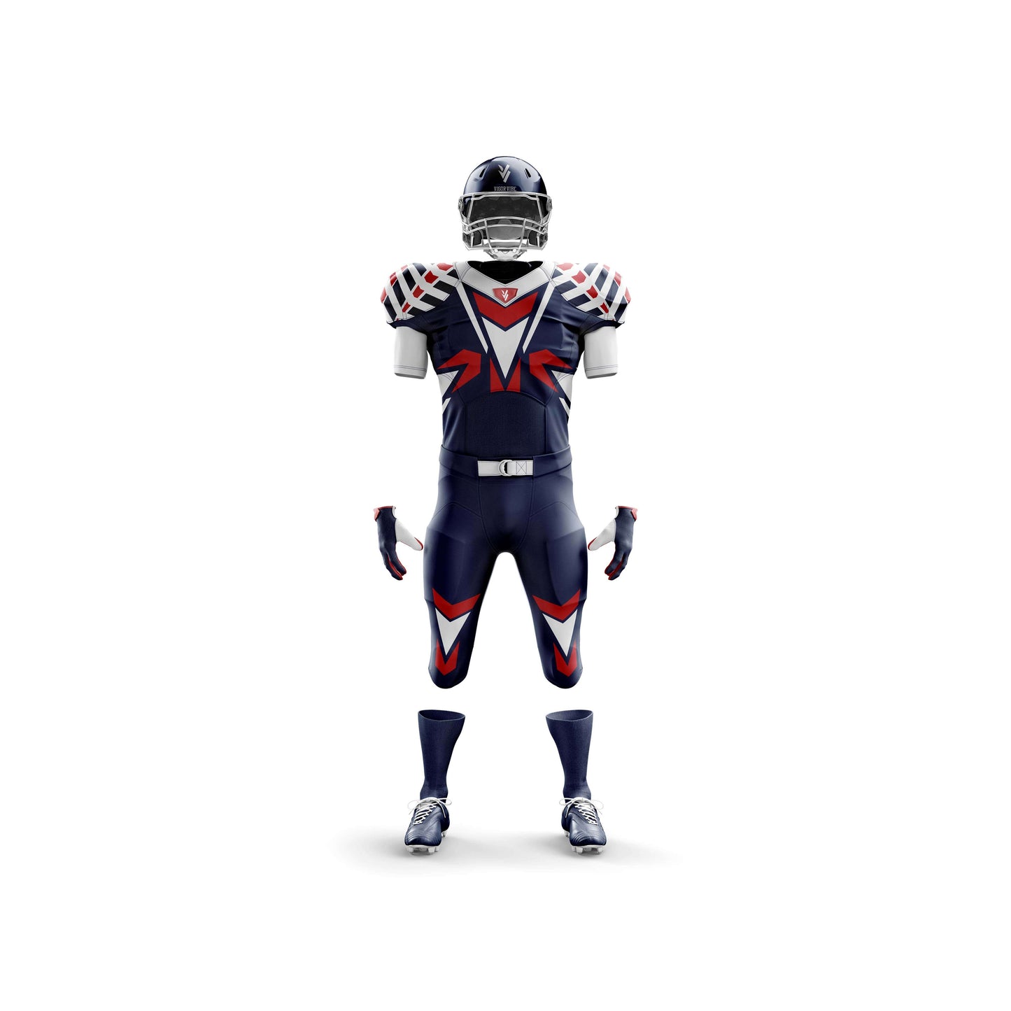 Vigor Vibe Blue & Red Football Uniform | Personalized designs for your Team (Football-002)