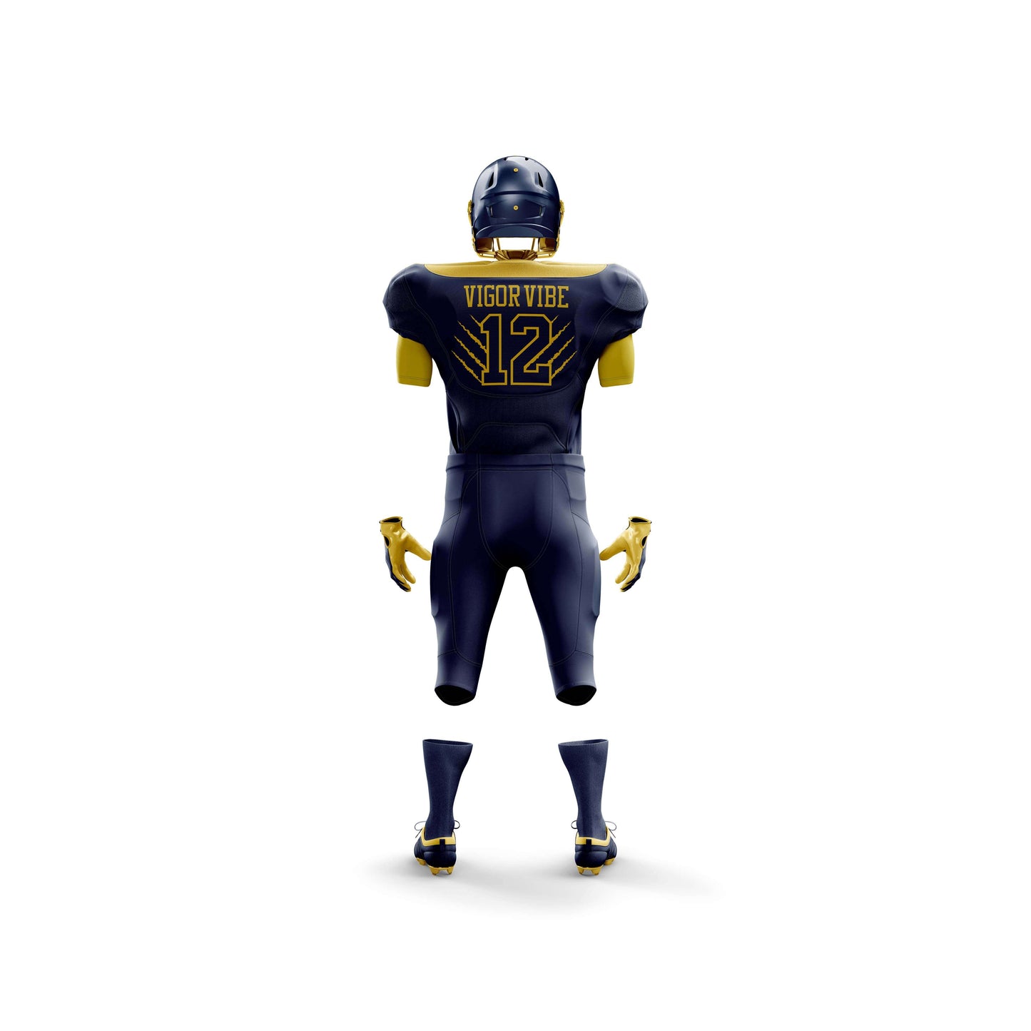 Vigor Vibe Blue & Yellow Football Uniform | Personalized designs for your Team (Football-003)