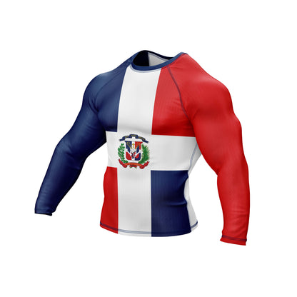 Dominican Republic Jiu Jitsu Flag Grappling Rash Guard