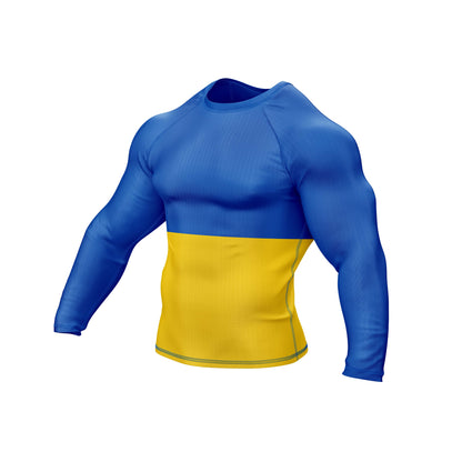 Ukraine Jiu Jitsu Flag Grappling Rash Guard