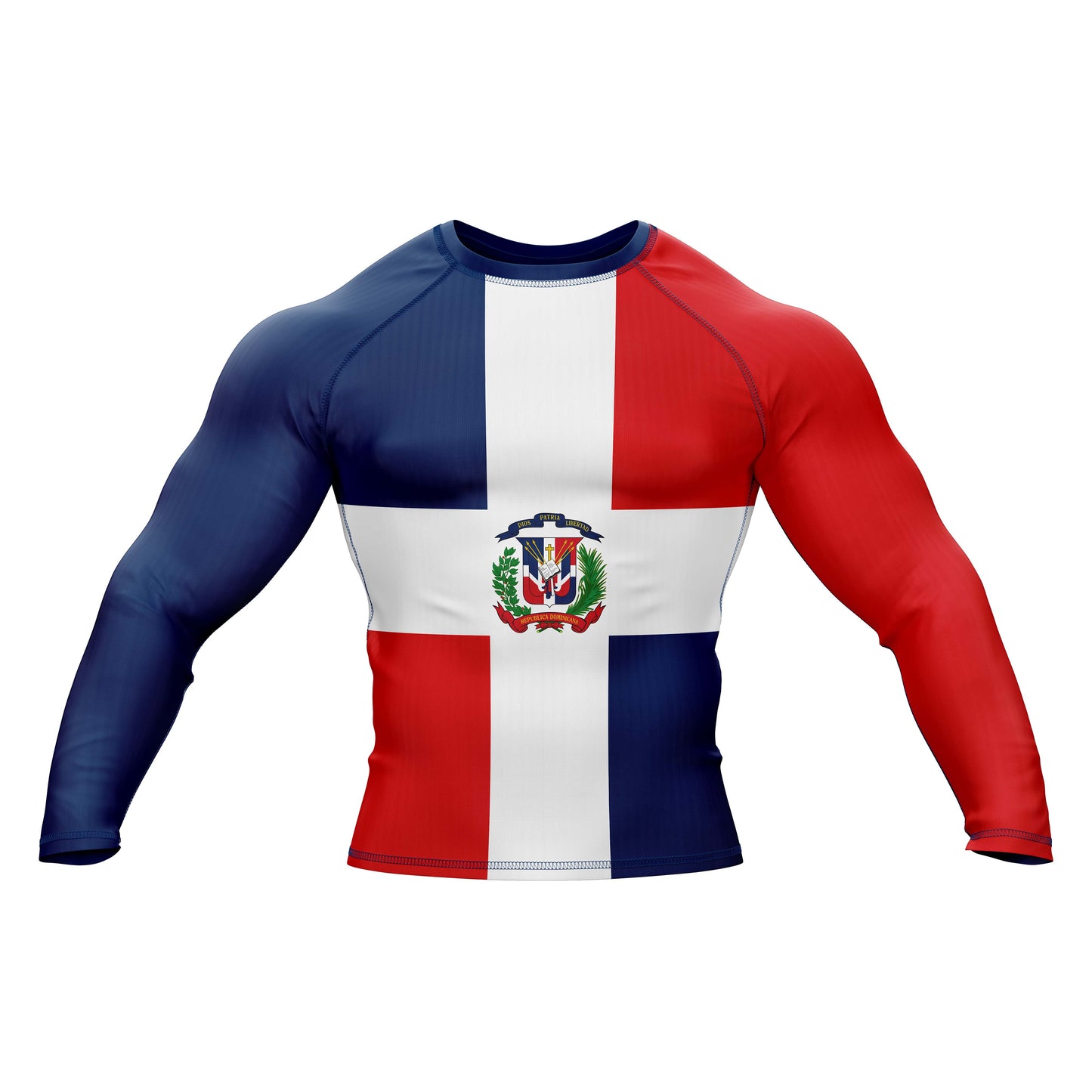 Dominican Republic Jiu Jitsu Flag Grappling Rash Guard