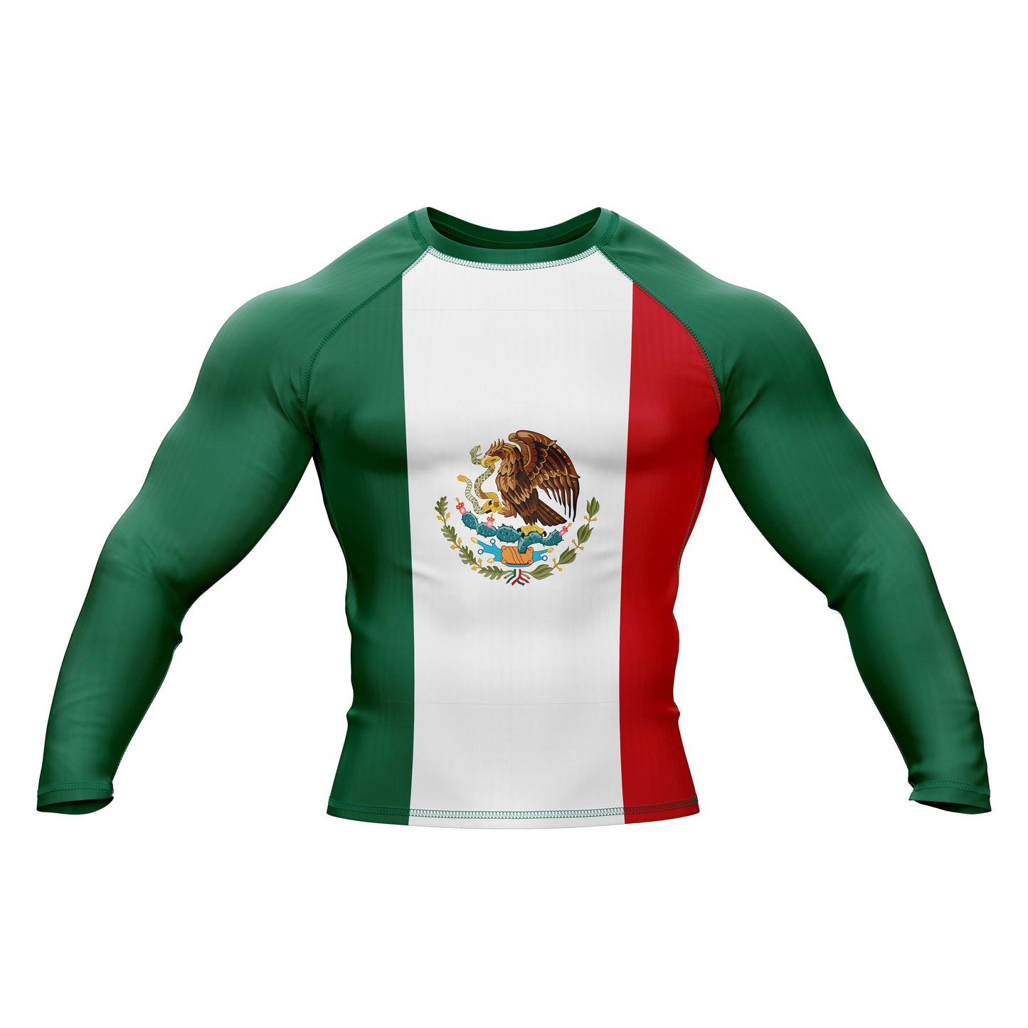 Mexico Jiu Jitsu Flag Grappling Rash Guard