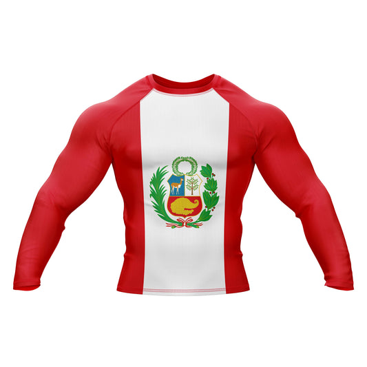 Peru Jiu Jitsu Flag Grappling Rash Guard